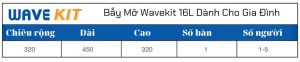 kích thước bẫy mỡ wave