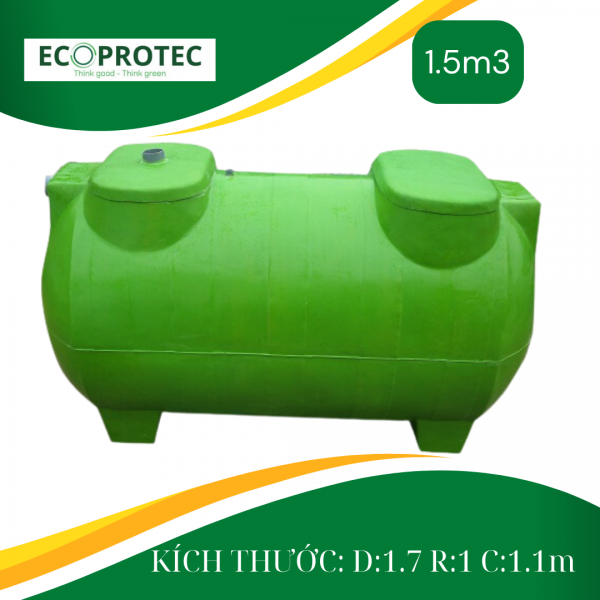 bể tách dầu mỡ công nghiệp 1500l