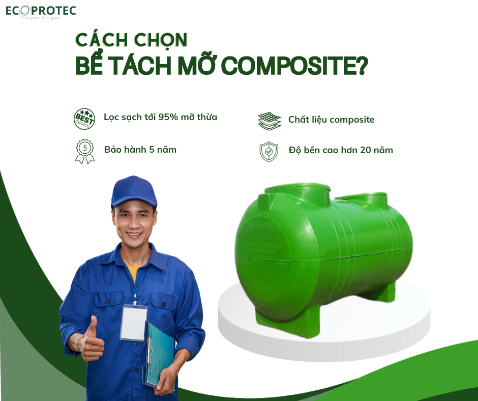 bể tách dầu mỡ công nghiệp composite