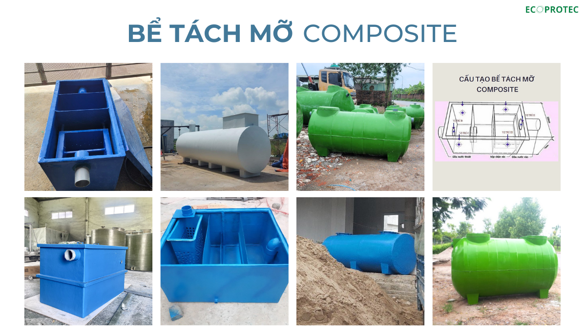 bể tách mỡ composite 